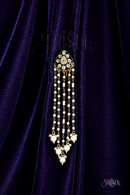 Emerald Pearl Cascade Hair Pin