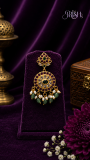 Rajrani Emerald Chandrika Choker Set