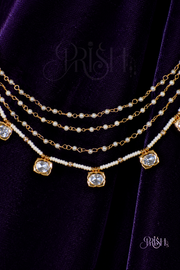 Sheesh Mahal Moissanite  Ear Chains