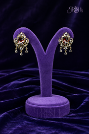 Regal Garnet Crystal Studs
