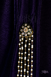 Emerald Pearl Cascade Hair Pin